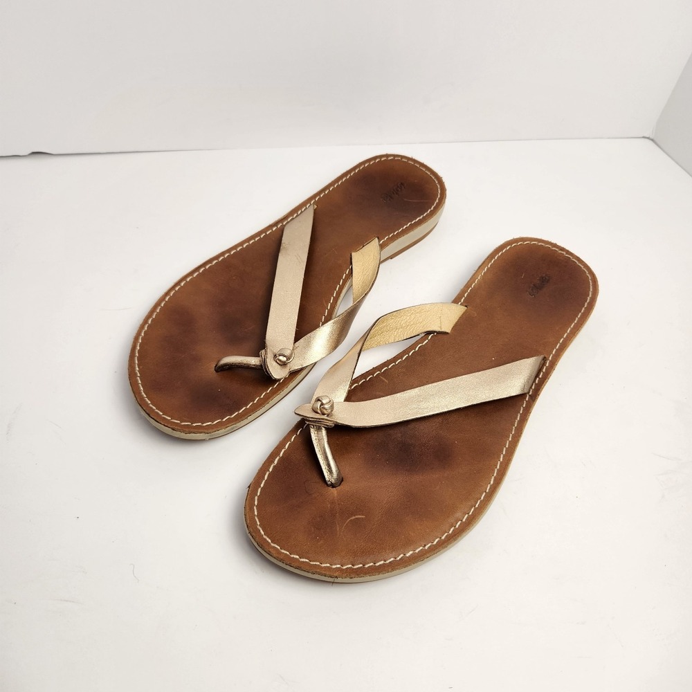 Olukai Metallic Gold Women's Casual Comfy Thong Sandals Size W11